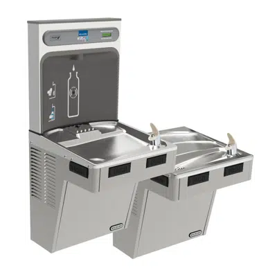изображение для Elkay ezH2O Bottle Filling Station with Mechanically Activated, Bi-Level ADA Cooler Non-Filtered Refrigerated Light Gray