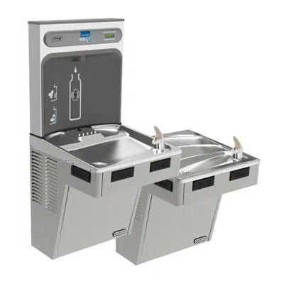 afbeelding voor Elkay ezH2O Bottle Filling Station with Mechanically Activated, Bi-Level ADA Cooler Non-Filtered Refrigerated Light Gray