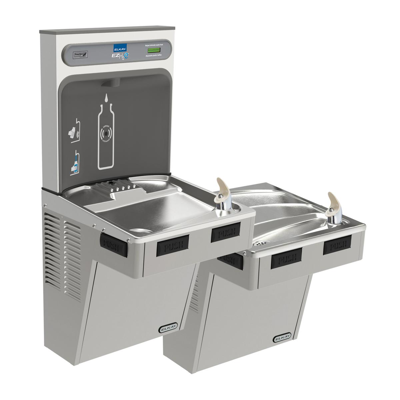 Image for Elkay ezH2O Bottle Filling Station with Mechanically Activated, Bi-Level ADA Cooler Non-Filtered Refrigerated Light Gray