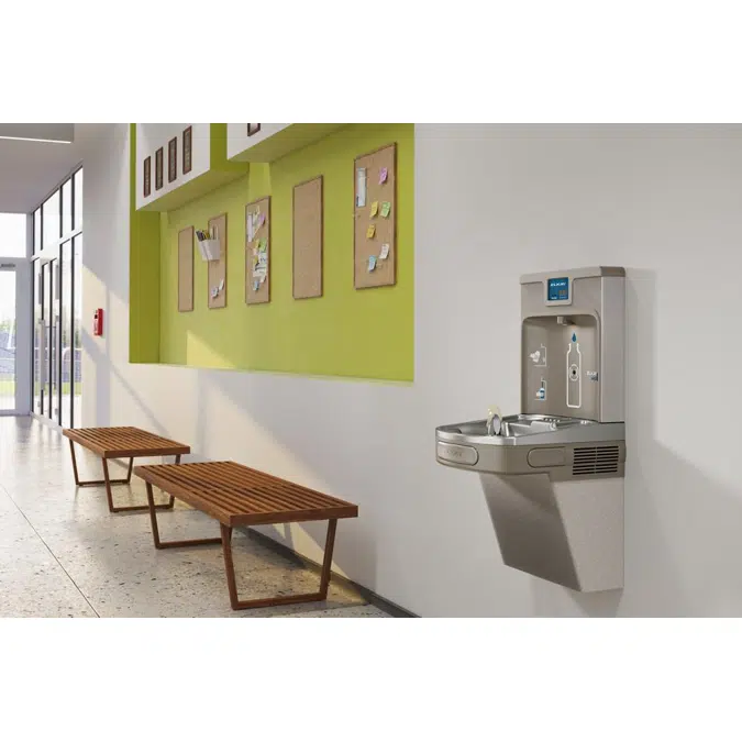 LZS8WSLK Elkay ezH2O®  Bottle Filling Station & Single ADA Cooler Filtered Refrigerated Light Gray