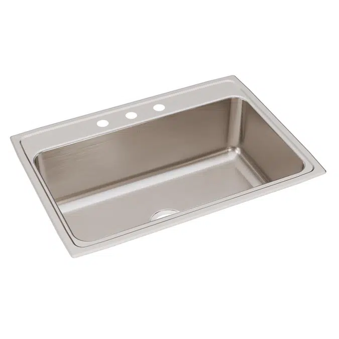 DLR3122101_5_MR2 Lustertone® Classic Stainless Steel 31" x 22" x 10-1/8" Single Bowl Drop-in Sink