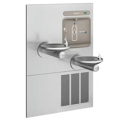 Image pour EZWS-ERPBM28K Elkay ezH2O®  Bottle Filling Station w/ Bi-Level Integral SwirlFlo® Fountain Refrigerated Non-Filtered Refrigerated Stainless