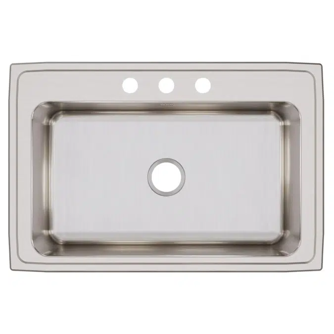 DLRS3322101_5_MR2 Lustertone® Classic Stainless Steel 33" x 22" x 10-1/8" Single Bowl Drop-in Sink