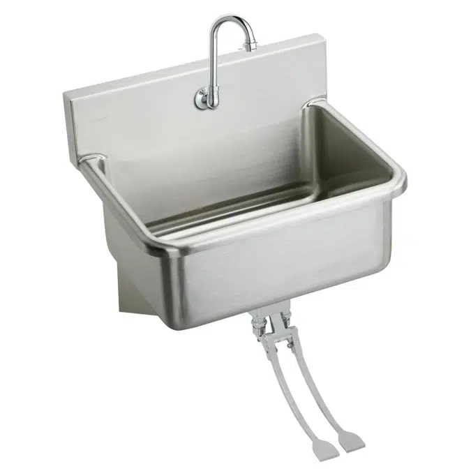 EWS2520FC Elkay Stainless Steel 25" x 19.5" x 10-1/2" Wall Hung Single Bowl Hand Wash Sink Kit