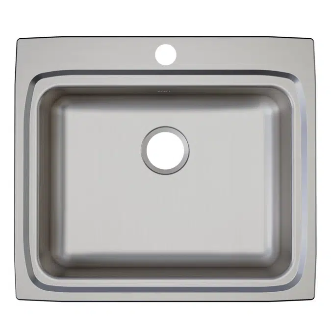 LRAD2522551_5_MR2 Lustertone® Classic Stainless Steel 25" x 22" x 5-1/2" Single Bowl Drop-in ADA Sink