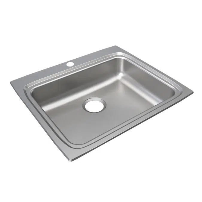 LRAD2522551_5_MR2 Lustertone® Classic Stainless Steel 25" x 22" x 5-1/2" Single Bowl Drop-in ADA Sink