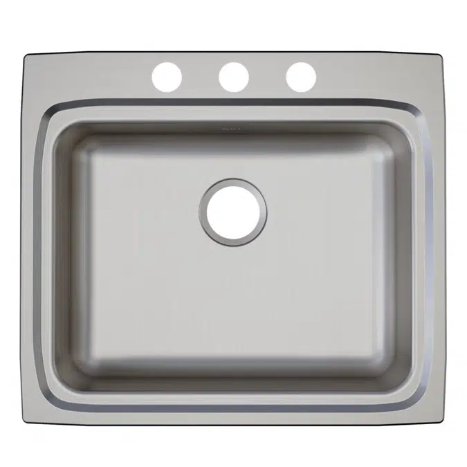 LRAD2522551_5_MR2 Lustertone® Classic Stainless Steel 25" x 22" x 5-1/2" Single Bowl Drop-in ADA Sink