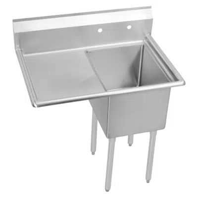 Image for 1C18X18-L-18X Dependabilt™ Stainless Steel 38-1/2" x 23-13/16" x 44-3/4" 16 Gauge One Compartment Sink w/ 18" Left Drainboard and Stainless Steel Legs