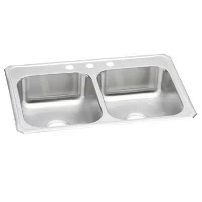 Image for CR33223 Elkay Celebrity Stainless Steel 33" x 22" x 7", 3-Hole Equal Double Bowl Drop-in Sink