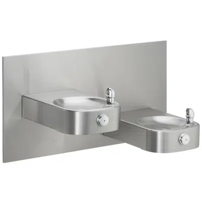 Image for Elkay Slimline Soft Sides Heavy Duty Bi-Level Fountain Non-Filtered Non-Refrigerated Stainless