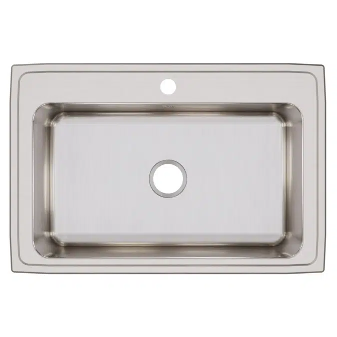 DLRS3322101 Elkay Lustertone® Classic Stainless Steel 33" x 22" x 10-1/8" 1-HoleSingle Bowl Drop-in Sink