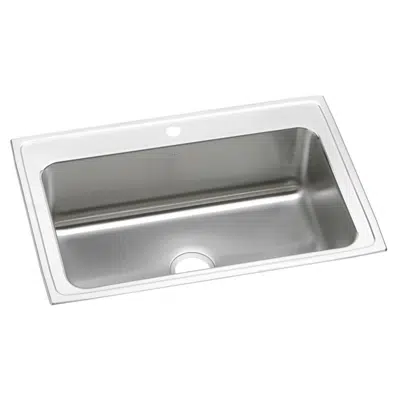 Зображення для DLRS3322101 Elkay Lustertone® Classic Stainless Steel 33" x 22" x 10-1/8" 1-HoleSingle Bowl Drop-in Sink