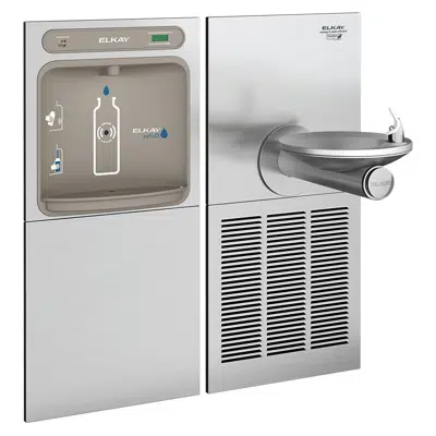 Image for LZWS-SFGRN8K Elkay ezH2O®  Bottle Filling Station & SwirlFlo® Single Fountain High Efficiency Filtered Refrigerated Stainless