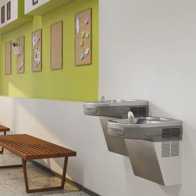 LZSTL8SC Elkay® Versatile Wall Mount Bi-level ADA Cooler Filtered Refrigerated Stainless