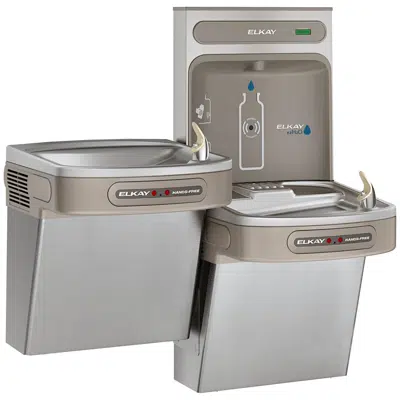 afbeelding voor EZOOTL8WSSK Elkay ezH2O Bottle Filling Station with Bi-Level ADA Cooler Dual Hands Free Activation Non-Filtered Refrigerated Stainless