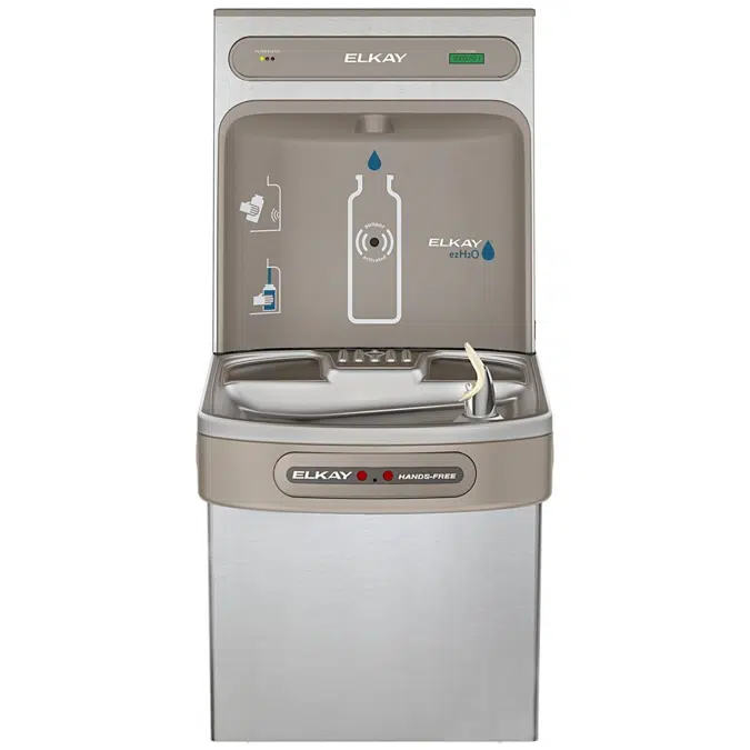 LZO8WSSK Elkay ezH2O®  Bottle Filling Station with Single ADA Cooler Hands Free Activation Refrigerated Stainless