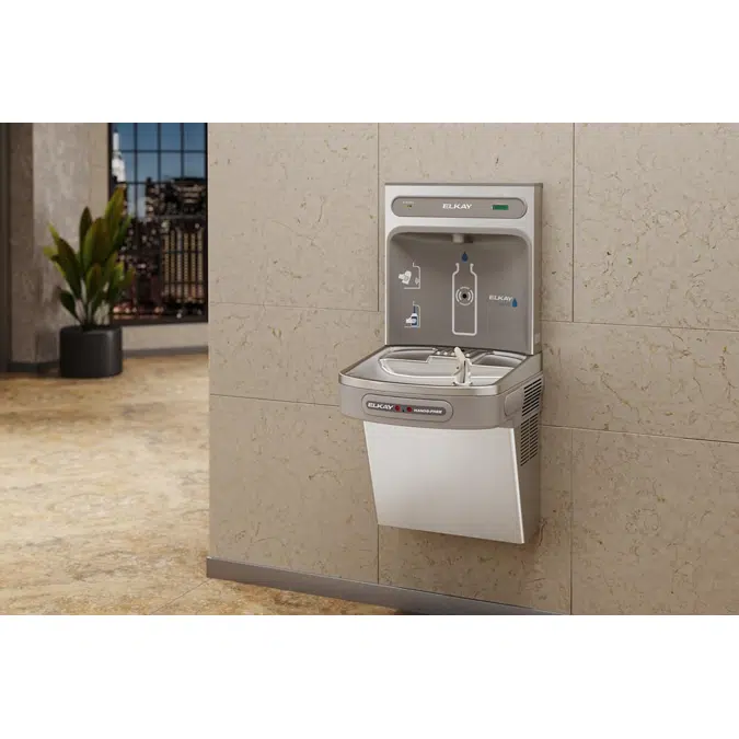 LZO8WSSK Elkay ezH2O®  Bottle Filling Station with Single ADA Cooler Hands Free Activation Refrigerated Stainless