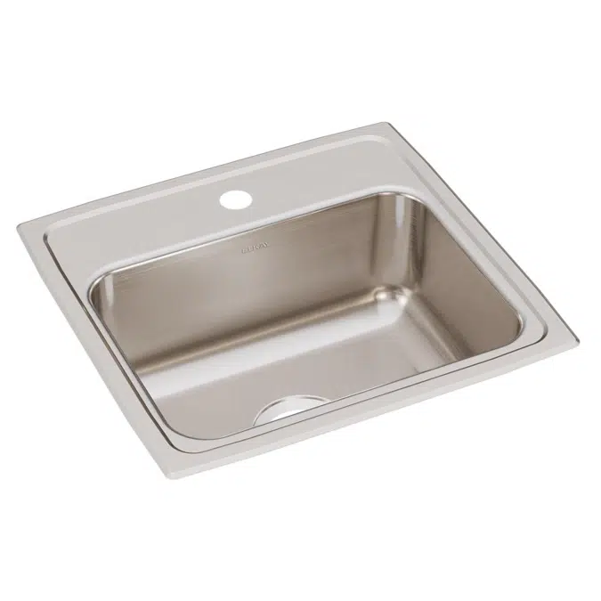 LR19181 Elkay Lustertone® Classic Stainless Steel 19" x 18" x 7-5/8" 1-Hole Single Bowl Drop-in Sink