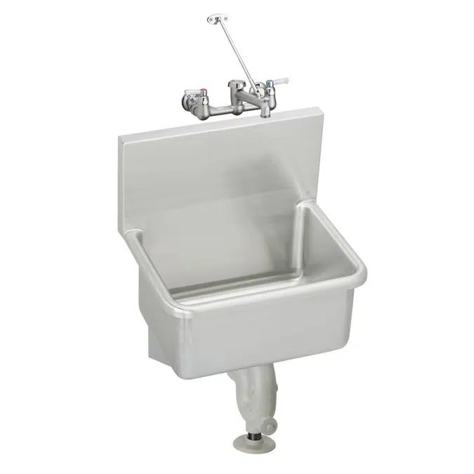 Elkay Stainless Steel 25" x 19-1/2" x 12, Wall Hung Service Sink Kit