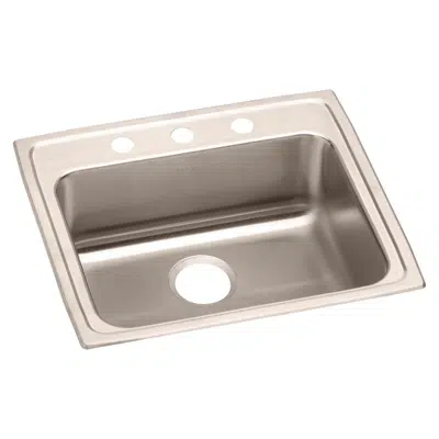 画像 LRAD2219653 Elkay Lustertone® Classic Stainless Steel 22" x 19-1/2" x 6-1/2" Single Bowl Drop-in ADA Sink