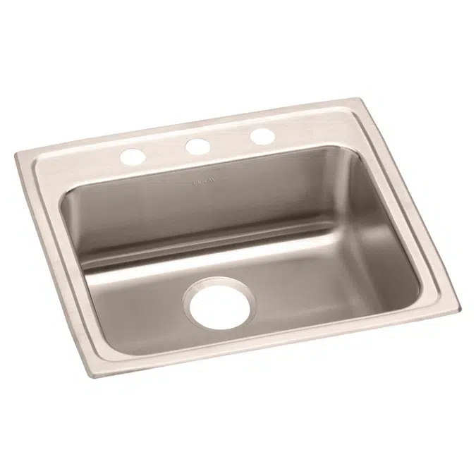 Elkay Lustertone Classic Stainless Steel 22" x 19-1/2" x 6-1/2", Single Bowl Drop-in ADA Sink