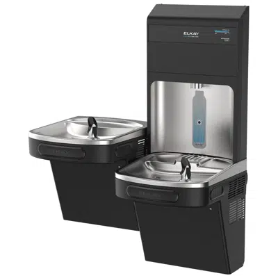 Image for LZSTL8WSBPRO-2FL10 Elkay Pro Filtration® Connected Bottle Filling Station & Bi-Level ADA Cooler Refrig Dbl Ultra-Capacity Lead Reduction BK