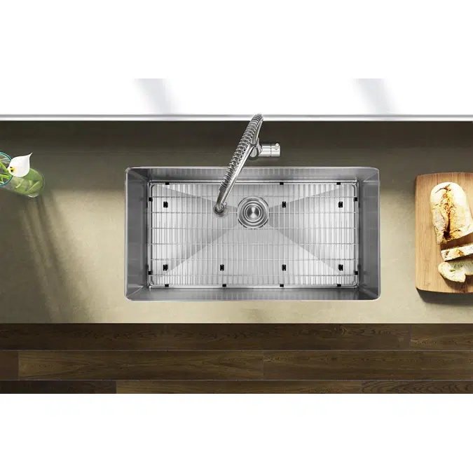 EFRU311610TC Elkay Crosstown® 16 Gauge Stainless Steel 32-1/2" x 18" x 10" Single Bowl Undermount Sink Kit