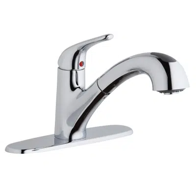 Image pour LK5000CR Elkay Everyday Single Hole Deck Mount Kitchen Faucet with Pull-out Spray Lever Handle + Optional Escutcheon Chrome