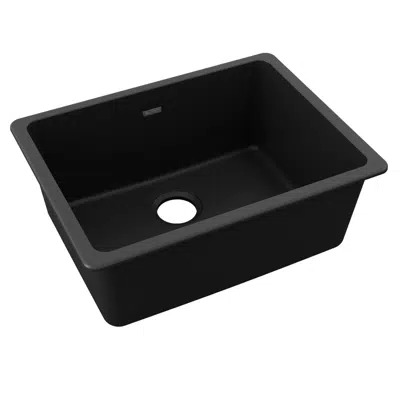 изображение для ELGU2522BK0 Elkay Quartz Classic 24-5/8" x 18-1/2" x 9-1/2", Single Bowl Undermount Sink, Black