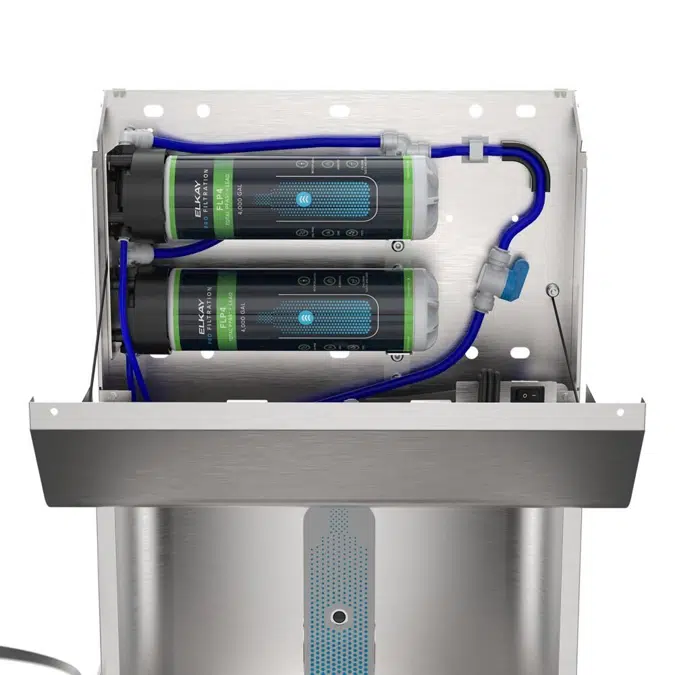 LVRCTL8WSPRO Family Elkay Pro Filtration™ Vandal-Resistant Connected Bottle Filling Station&BiLevel ADA Cooler Refrigerated Stainless Steel