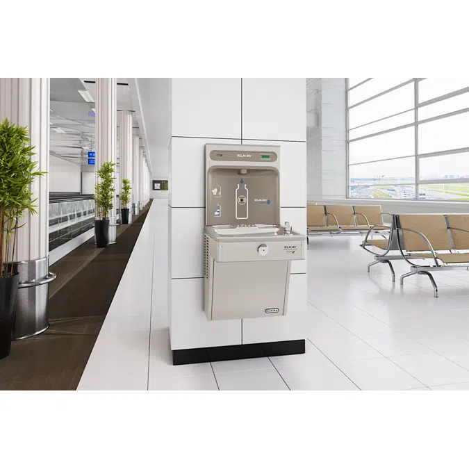 VRCGRN8WSK Elkay ezH2O®  Bottle Filling Station & Single High Efficiency Vandal-Resistant Cooler Non-Filtered Refrigerated Stainless