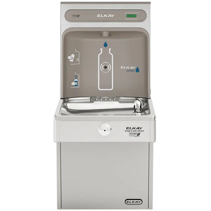 VRCGRN8WSK Elkay ezH2O®  Bottle Filling Station & Single High Efficiency Vandal-Resistant Cooler Non-Filtered Refrigerated Stainless