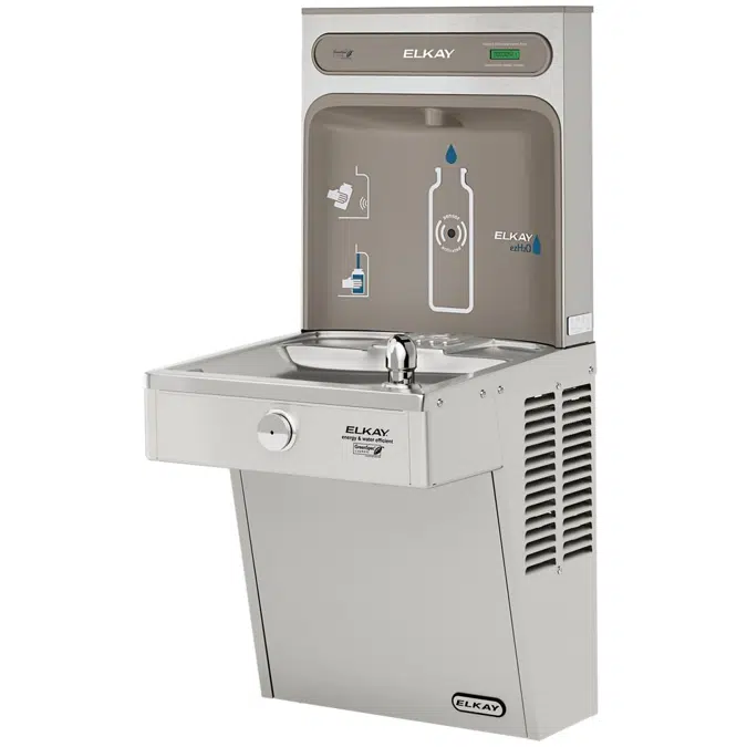 VRCGRN8WSK Elkay ezH2O®  Bottle Filling Station & Single High Efficiency Vandal-Resistant Cooler Non-Filtered Refrigerated Stainless