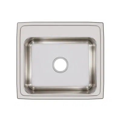 Image for LR2219_1_5 and MR2 Elkay Lustertone® Classic Stainless Steel 22" x 19-1/2" x 7-5/8" 4-Hole Single Bowl Drop-in Sink