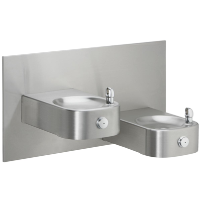 Image for Elkay Soft Sides Heavy Duty Bi-Level Fountain Surface Mounting Non-Filtered Non-Refrigerated Stainless