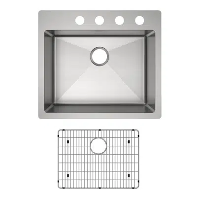 Image for ECTSR25229TBG1_5 Crosstown® 18 Gauge Stainless Steel 25" x 22" x 9" Single Bowl Dual Mount Sink Kit