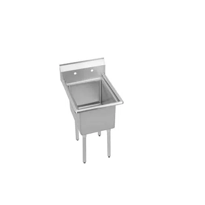 изображение для 14-1C24X24-0X Elkay Dependabilt Stainless Steel 29" x 29-13/16" x 43-3/4" 16 Gauge One Compartment Sink with Stainless Steel Legs