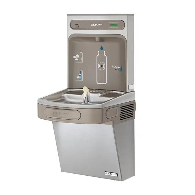LZSG8WSSK Elkay ezH2O®  Bottle Filling Station & Single ADA Cooler High Efficiency Filtered Refrigerated Stainless