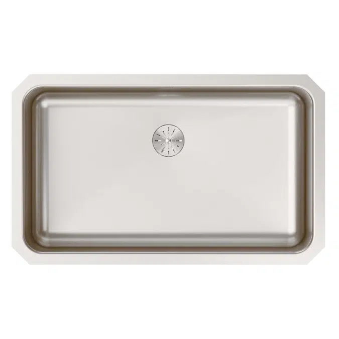 ELUH281610PD Elkay Lustertone® Classic Stainless Steel 30-1/2" x 18-1/2" x 10" Single Bowl Undermount Sink with Perfect Drain®