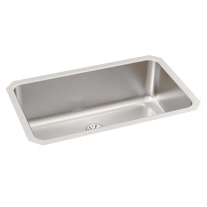 ELUH281610PD Elkay Lustertone® Classic Stainless Steel 30-1/2" x 18-1/2" x 10" Single Bowl Undermount Sink with Perfect Drain®