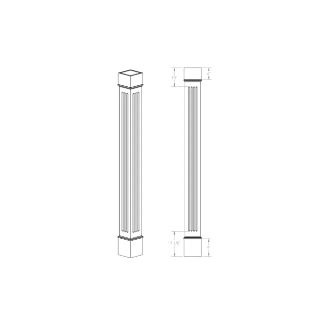 Fluted Panel Column Wrap