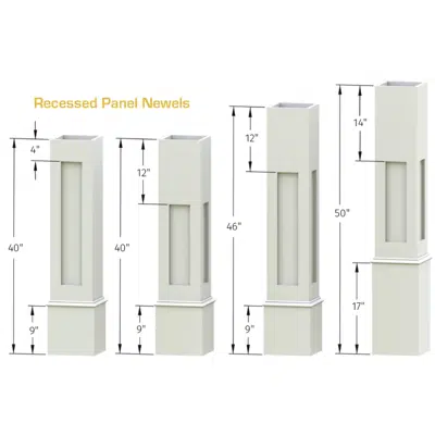 Immagine per Recessed Panel Newel Post Wrap