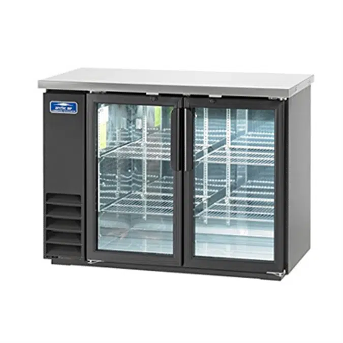 Arctic Air ABB48G Glass 2-Door Back Bar Refrigerator