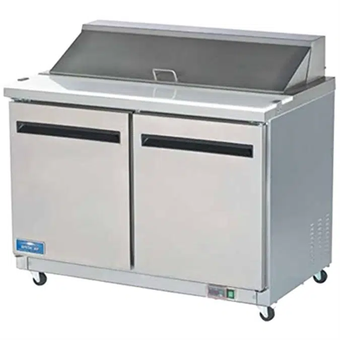 Arctic Air AST48R 2-Door Refrigerated Sandwich and Salad Prep Table