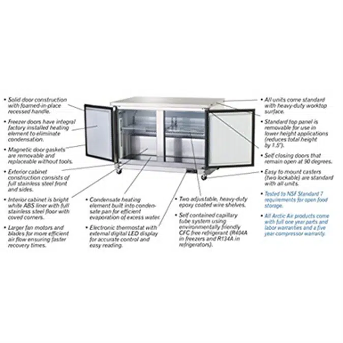 Arctic Air AUC48F Undercounter Commercial Freezer