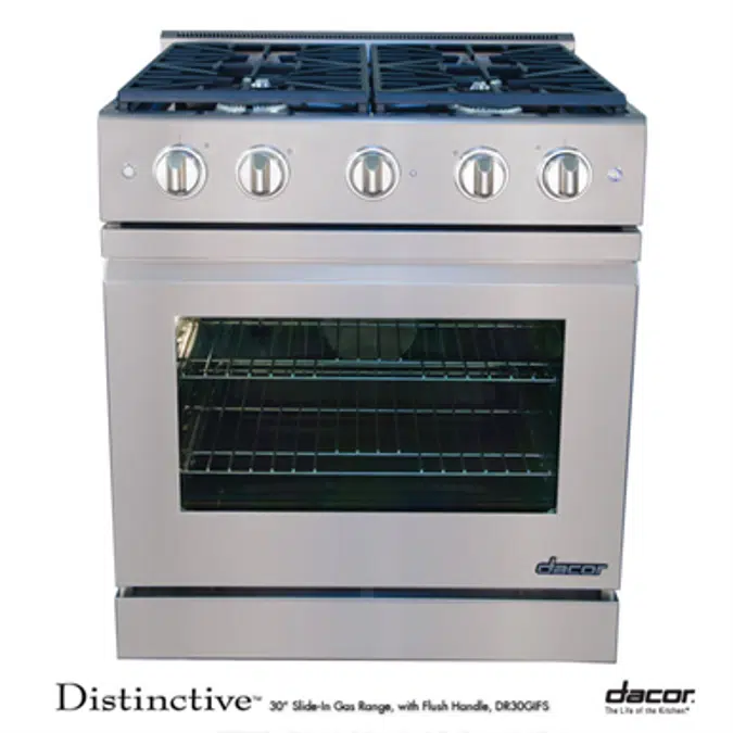 BIM objects Free download! Distinctive 30" Gas Range with Flush