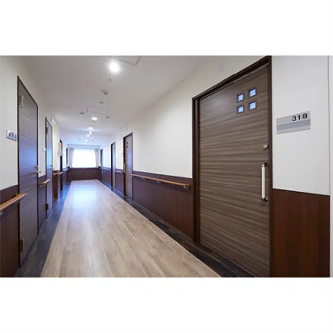 CERARL,   Elevator Hall / Office Corridor, Non-Combustible Decorative Panels