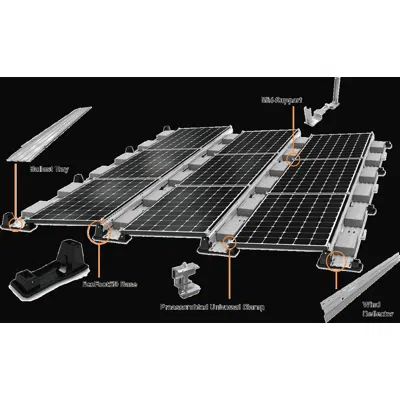 Image for Flat Roof Solar Panel Mount - EcoFoot5D