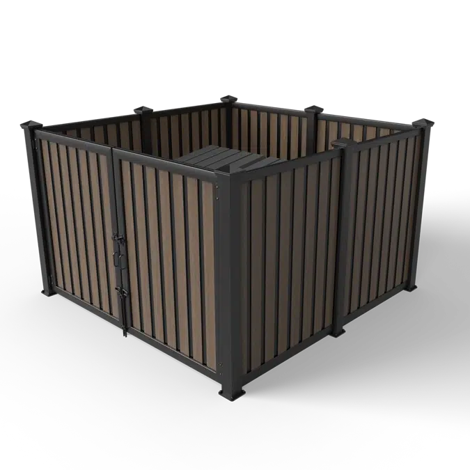 Vertical Plankwall Wide Stiffener Open Top Enclosure