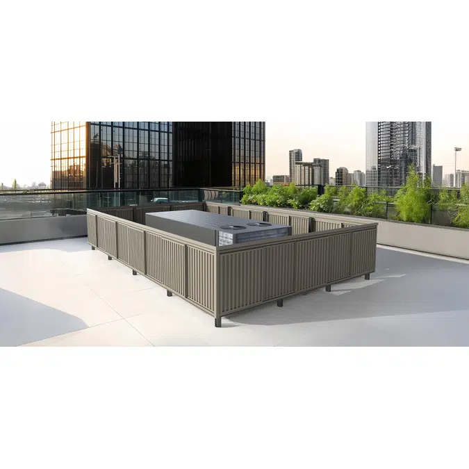Envisor Vertical Rib HVAC Post Mounted Enclosure